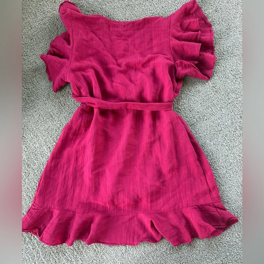 Lulu's Red Ruffled Wrap Sundress - Picture 4 of 4